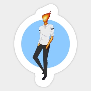 Grillby, fireman from Snowdin Sticker